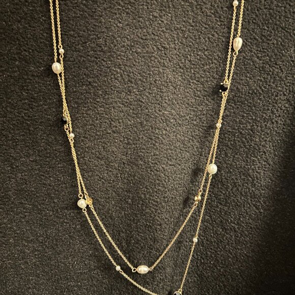 Loft Long Double Chain Station Necklace - Picture 2 of 10
